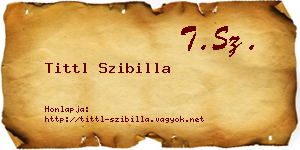 Tittl Szibilla névjegykártya
